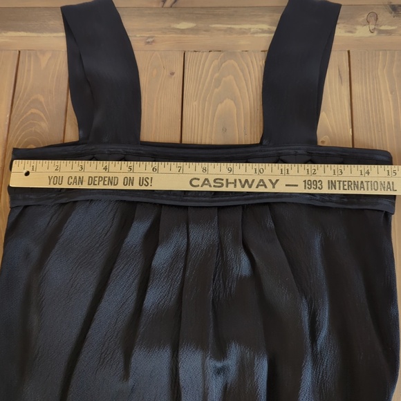 Banana Republic Black Silk Belted Pleated Sleeveless Mini Dress NWT - Picture 8 of 13